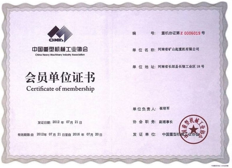 Certificate Of Membership